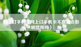 网上订手机（网上订手机卡不激活会影响信用吗）