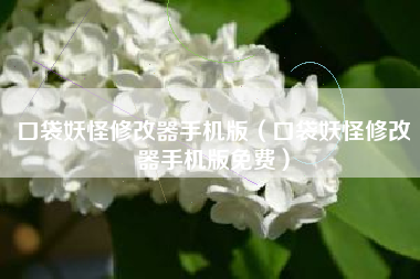 口袋妖怪修改器手机版（口袋妖怪修改器手机版免费）