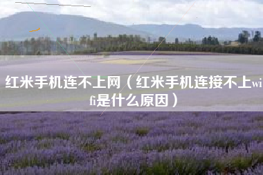 红米手机连不上网(红米手机连接不上wifi是什么原因) 红米手机连不上网(红米手机连接不上wifi是什么原因)
